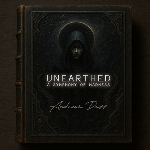 Unearthed: A Symphony of Madness album cover — dark ambient instrumental album by Andrew Doss (2025)
